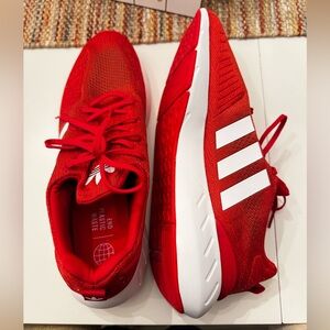 Adidas Red Knit Running Sneakers | Lightweight Trainer | Men’s